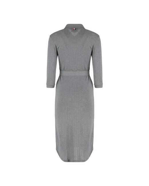 Thom Browne Gray Knitted Dresses