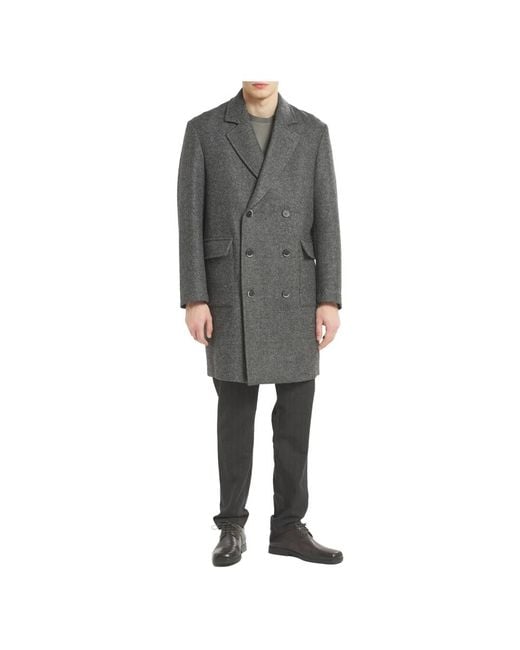 Barena Gray Double-Breasted Coats for men