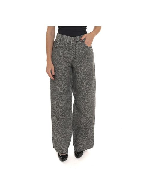 Liu Jo Gray Wide Jeans