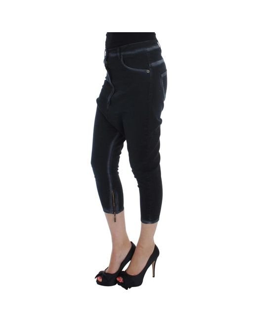 Roberto Cavalli Black Cropped Jeans