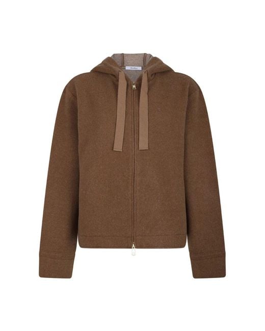 Max Mara Brown Faux Fur & Shearling Jackets