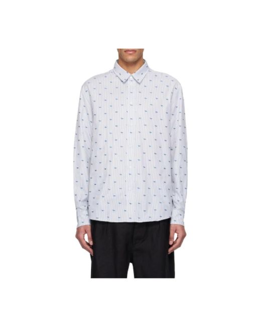 Maison Kitsuné Blue Casual Shirts for men