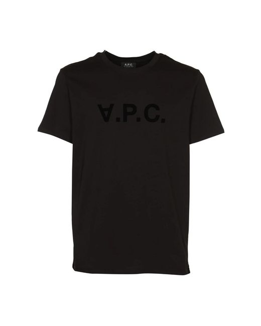 A.P.C. Schwarze t-shirt und polo kollektion in Black für Herren