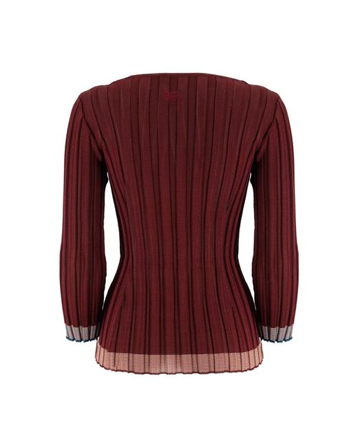 Round-Neck Knitwear Etro en coloris Red