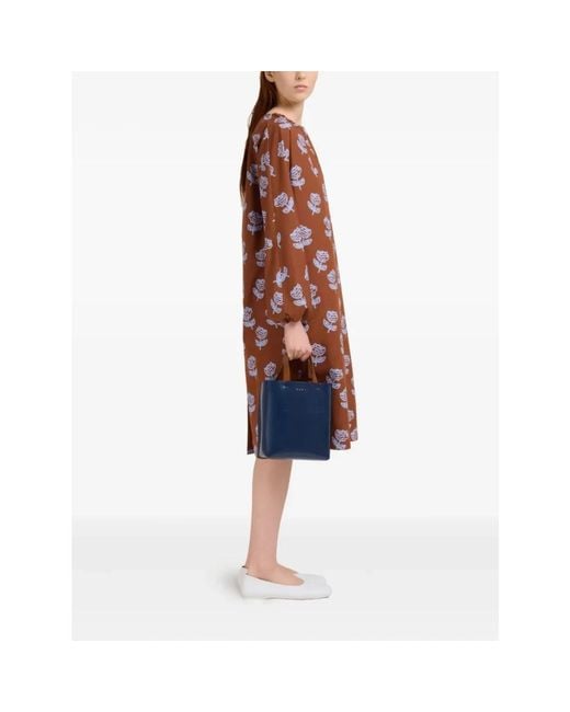 Marni Blue Stilvolle Schultertasche