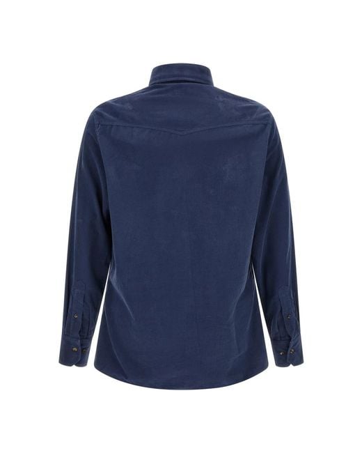 Brunello Cucinelli Blue Casual Shirts for men
