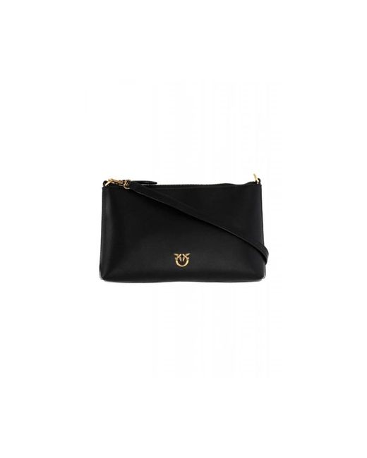 Pinko Black Flat Horizontal Mini Vitello Seta