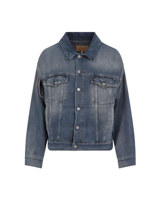 MM6 by Maison Martin Margiela Blue Blaue jacke erhöhe garderobe stil