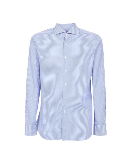 Dell'Oglio Blue Formal Shirts for men