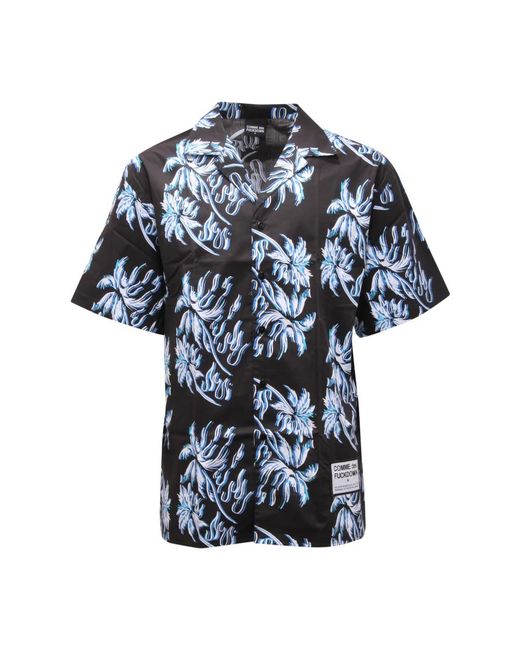 Comme Des Fuckdown Blue Short Sleeve Shirts for men