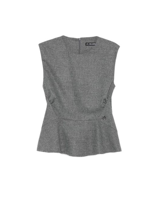 Sleeveless Tops di Kurt Geiger in Gray