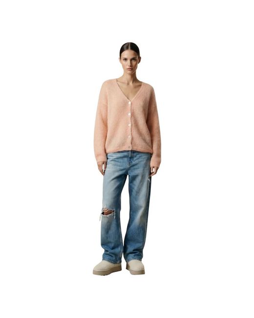 American Dreams Truien & Vesten ,Oranje ,Wol Cornelia Cardigan in het Pink