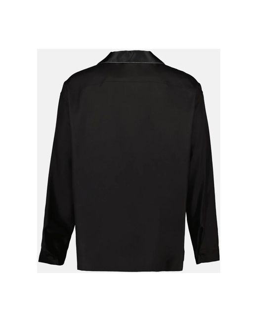 Prada Seiden klassisches hemd langarm in Black für Herren