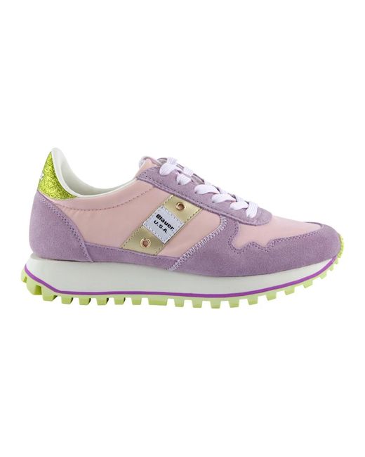 Blauer Schoenen ,Veelkleurig ,Leer Millen Sneakers in het Purple
