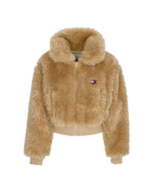 Tommy Hilfiger Natural Faux Fur & Shearling Jackets