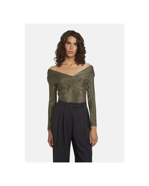 Nicowa Lamé-Jersey Elegant Body Awilono in het Green