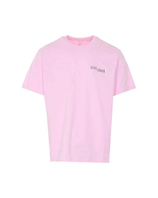 sunflower Logo Tee in het Pink voor heren