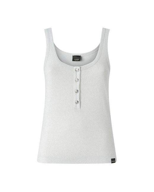 Pinko Sleeveless Tops in het Gray