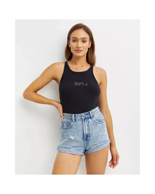 One Teaspoon Black Sleeveless Tops