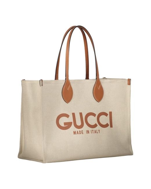 Gucci Natural Shopping Bags