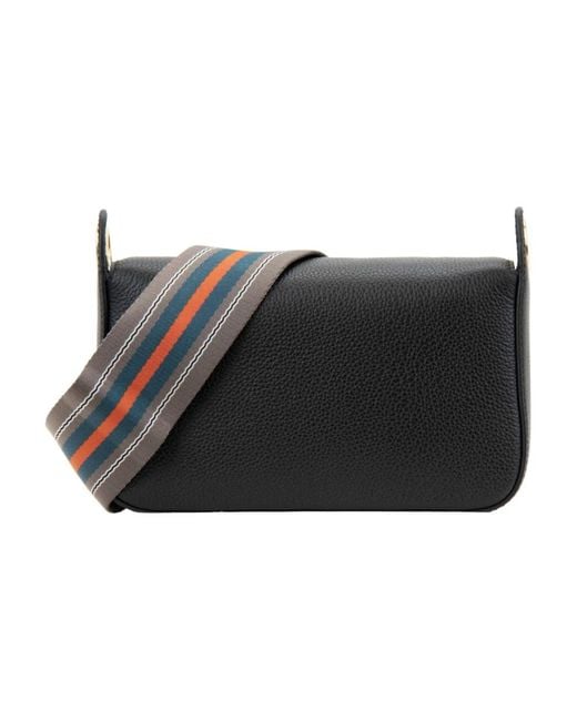 Prada Black Damen Leder Schultertasche Magnetknopf