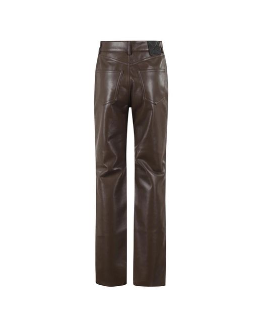 Nanushka Gray Straight Trousers