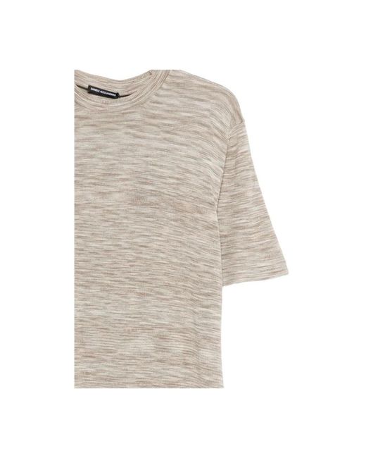 Daniele Alessandrini Natural Round-Neck Knitwear for men