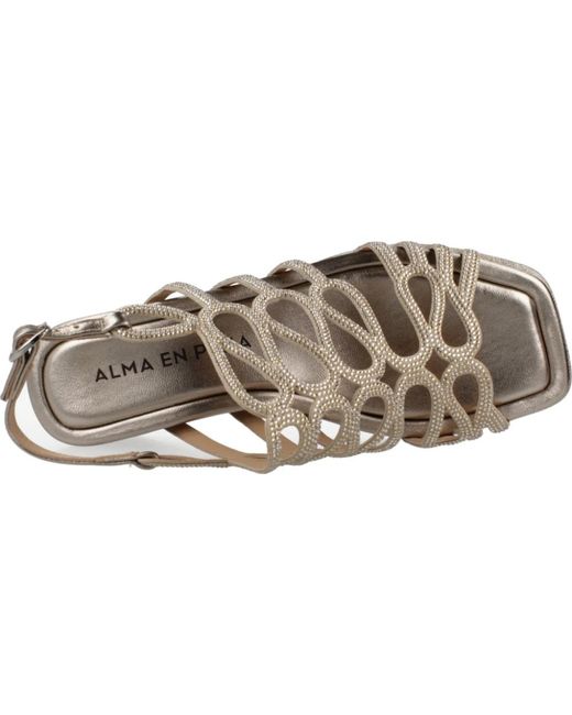 Alma En Pena. Metallic Stilvolle wedges sandale