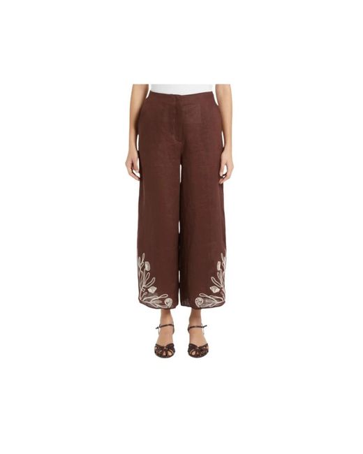 Marella Brown Cropped Trousers
