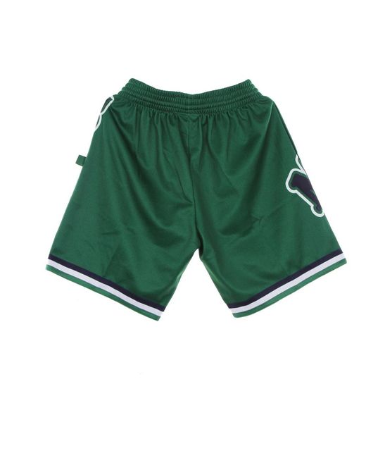Mitchell & Ness Fitness ,Groen ,Polyester Nba Basketball Shorts Hardwood Classics in het Green voor heren