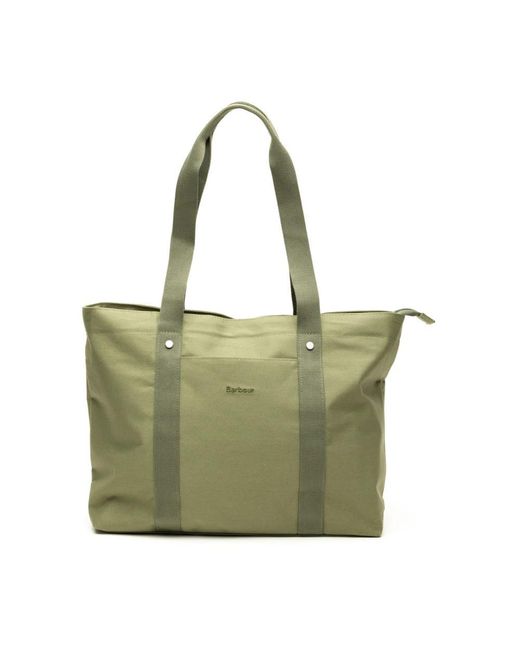 Barbour Green Tote Bags