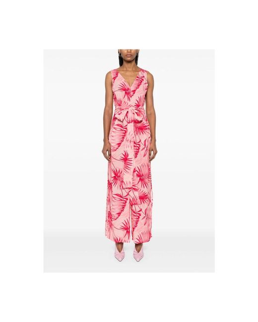 Liu Jo Pink Rosa Ärmelloses Kleid Mit Gürtel