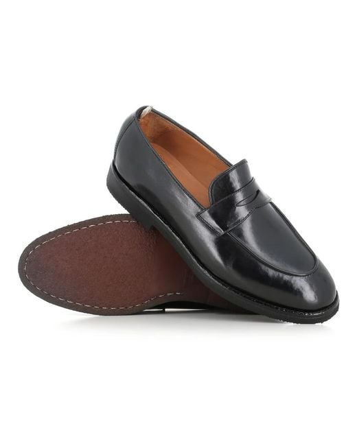 Officine Creative Black Loafers for men