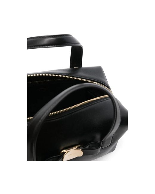 Ferragamo Black Schwarze oben reißverschluss handtasche