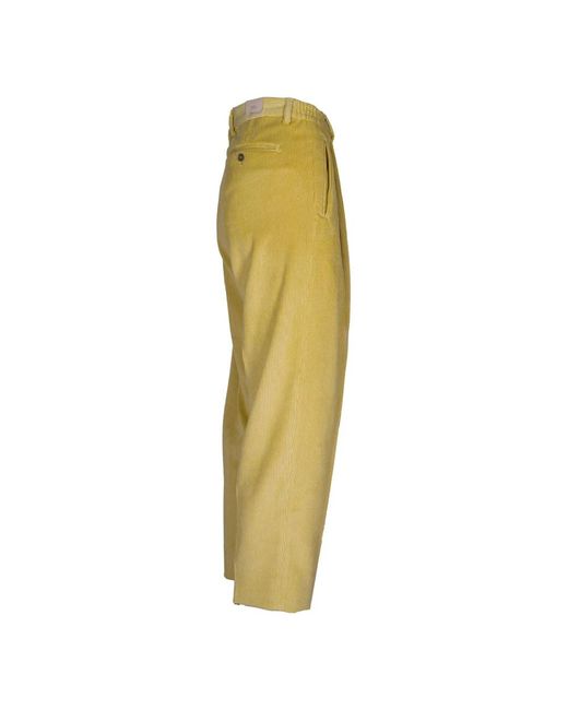 BRIGLIA Yellow Straight Trousers for men