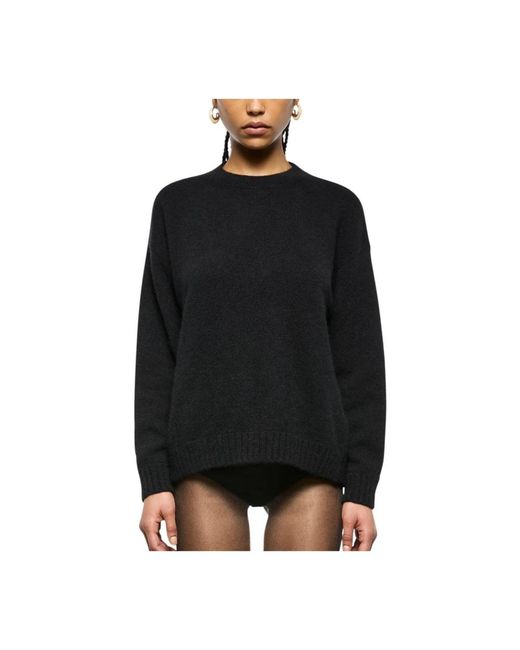 Round-Neck Knitwear di Laneus in Black