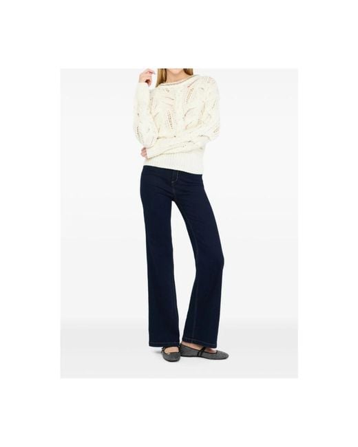 Liu Jo White Round-Neck Knitwear