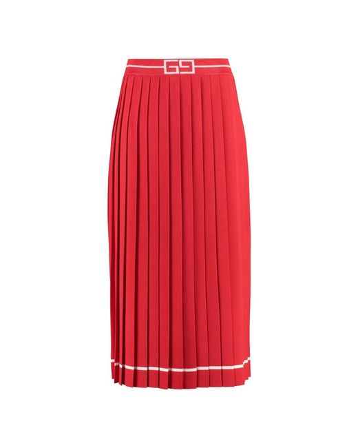 Gucci Red Midi Skirts