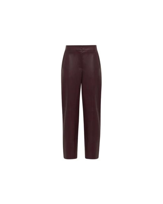 Alpha Studio Purple Straight Trousers