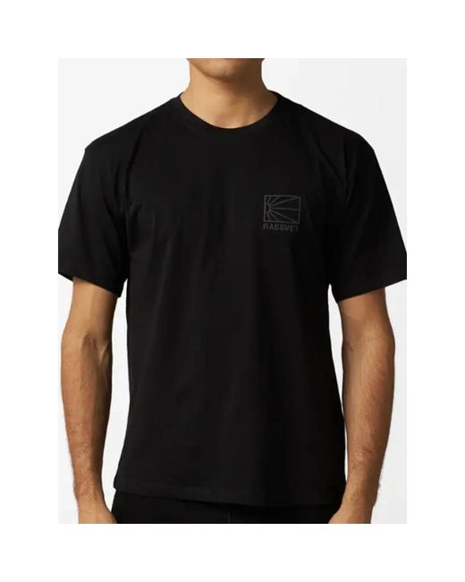 Rassvet (PACCBET) Mini logo schwarzes t-shirt in Black für Herren