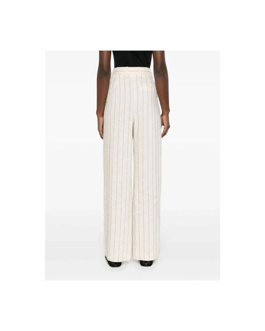 Trousers > wide trousers Loulou Studio en coloris White