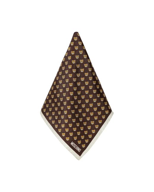 Moschino Brown Seidene Einstecktuch