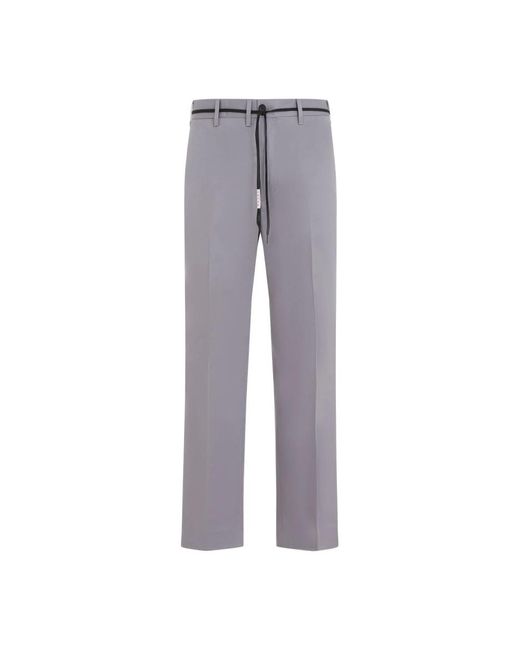 Pantaloni chino in cotone grigio mercurio di Marni in Gray da Uomo