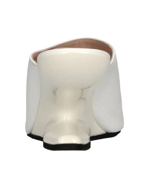 N°21 White Heeled Mules
