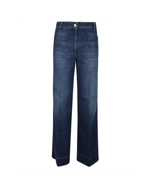 Jeans alina lavado vintage oscuro Victoria Beckham de color Blue