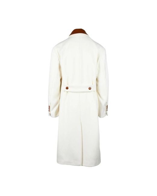 WEILI ZHENG White Double-Breasted Coats
