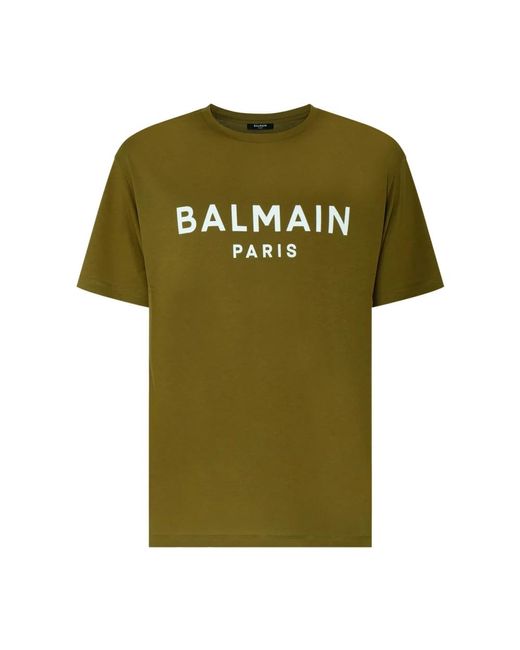 Balmain Multicolor Logo Printed T-shirt for men