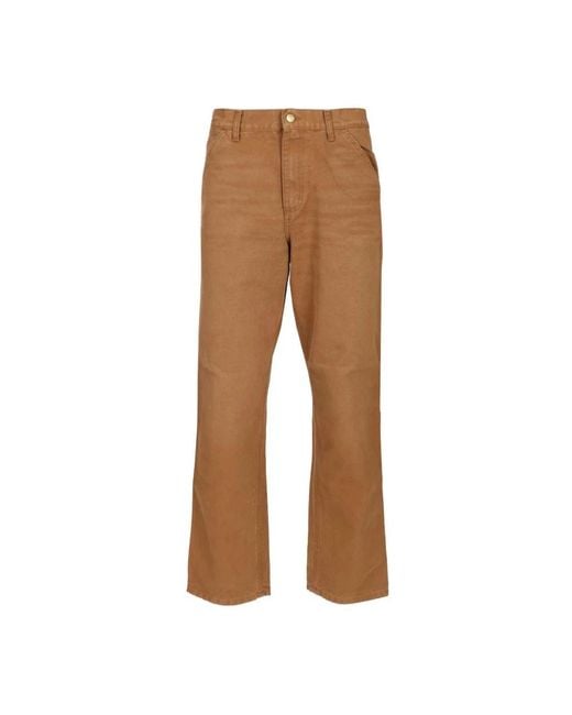 Carhartt Brown Straight Jeans for men