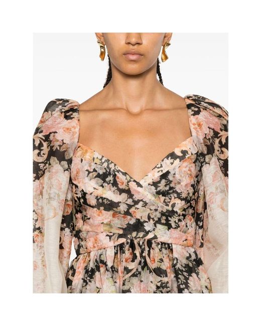 Short Dresses di Zimmermann in Natural