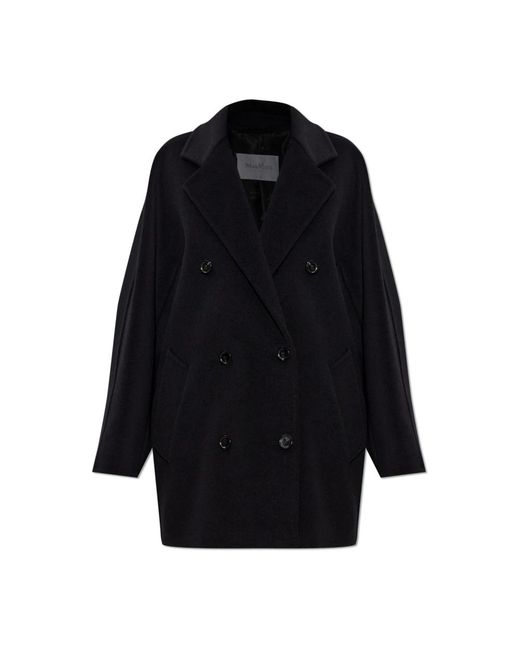 Max Mara Blue Double-Breasted Coats